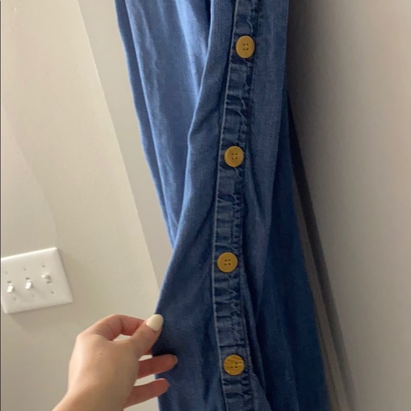 LOFT Casual Denim Button Dress - Picture 3 of 6